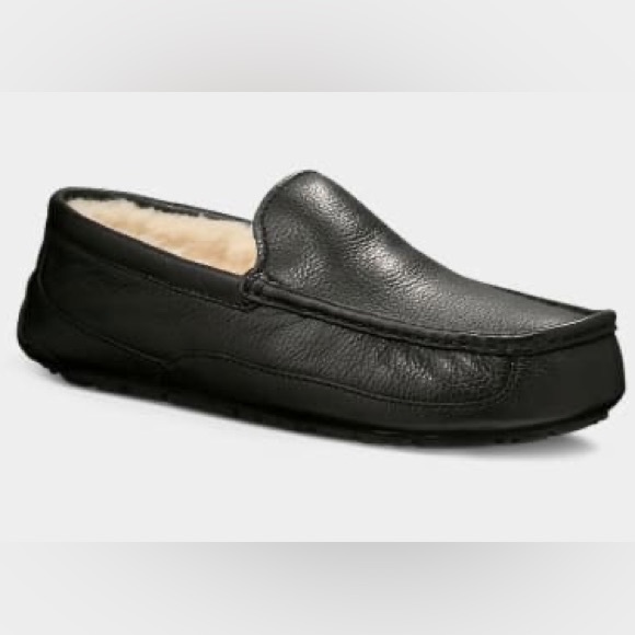 Ugg Men’s Ascot Leather Slipper WORN ONCE around house! Size 10 - Picture 2 of 15